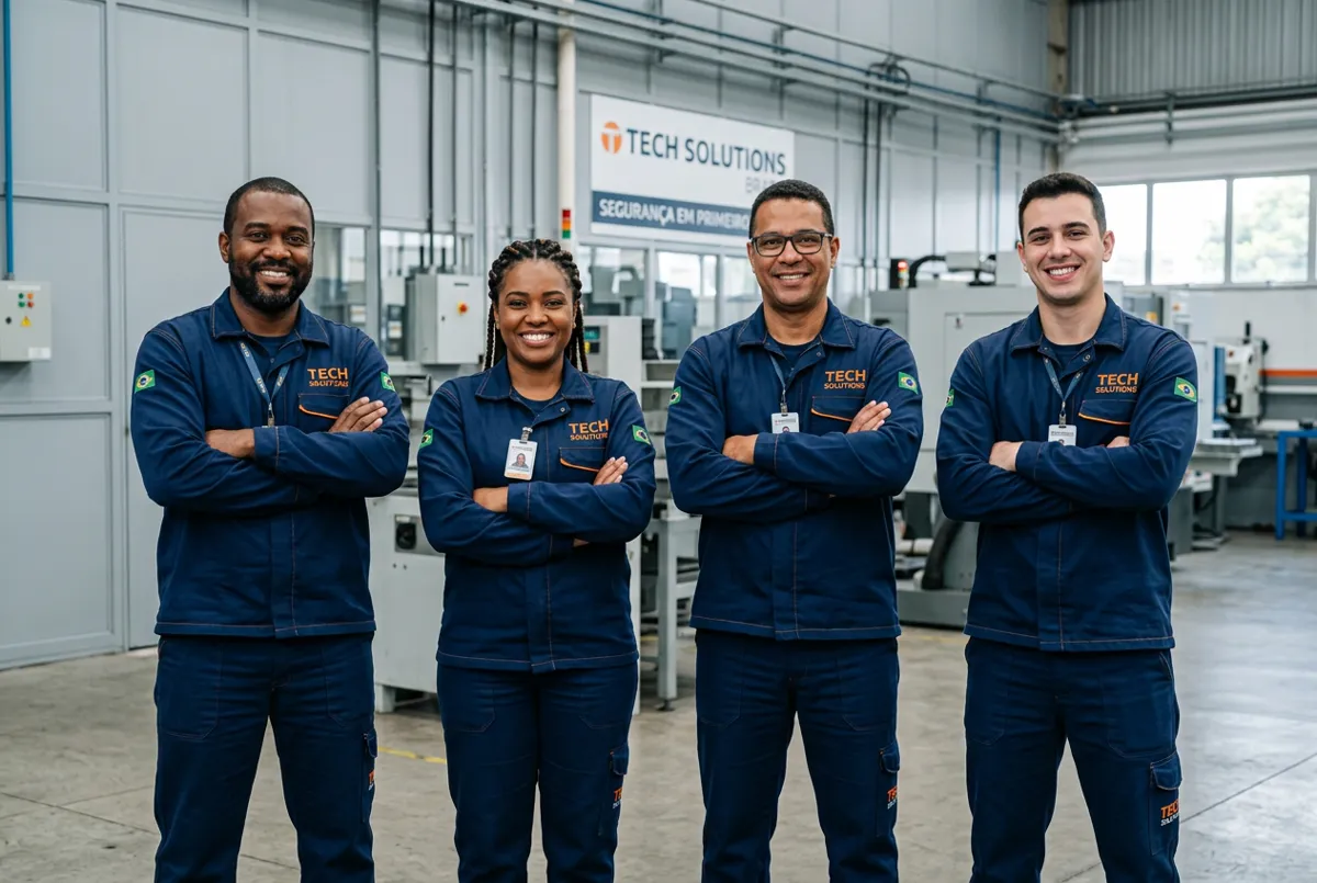 Equipe uniformizada da Desentupidora São Paulo